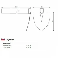 Motyka 201/1200 špicatá s násadou